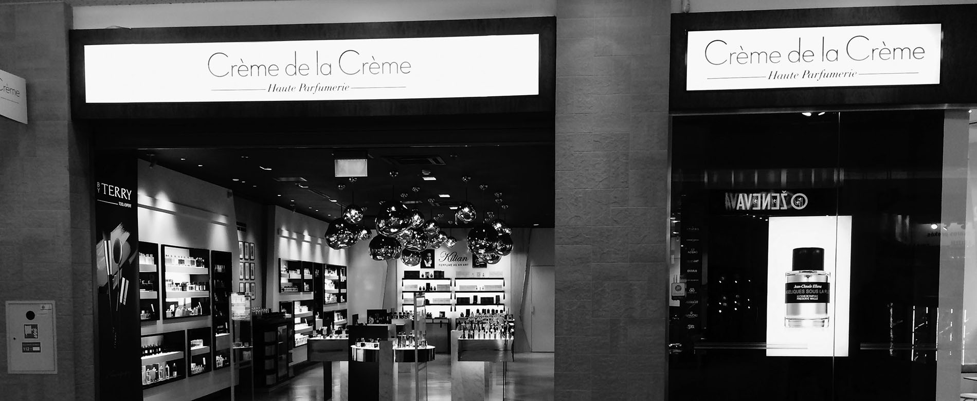 Vitrininiai ekranai "Creme de La Creme" parduotuvėje